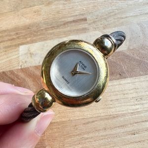 Vintage Anne Klein ladies two tone cuff watch NEW BATTERY
